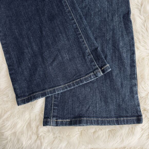 Levis 515 Bootcut Jeans 12 (33x30.5) Dark Wash Blue Denim High Mid Stretch Women - Picture 8 of 10